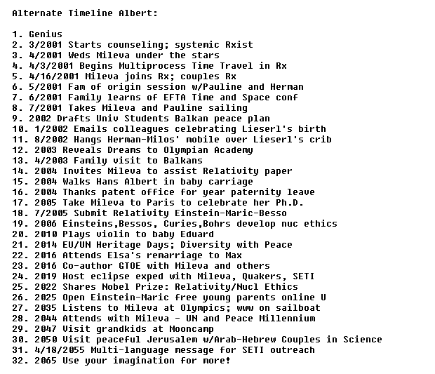 Alternate Timeline Albert