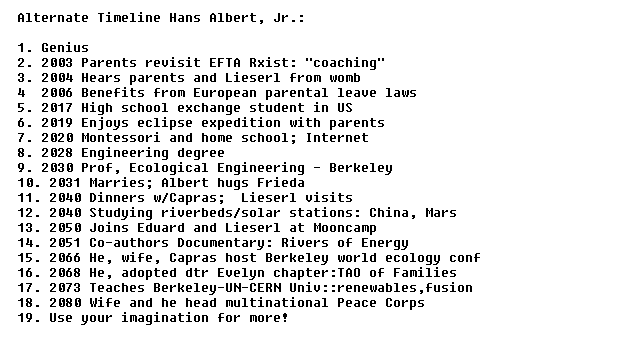 Alternate Timeline Hans Albert Jr.
