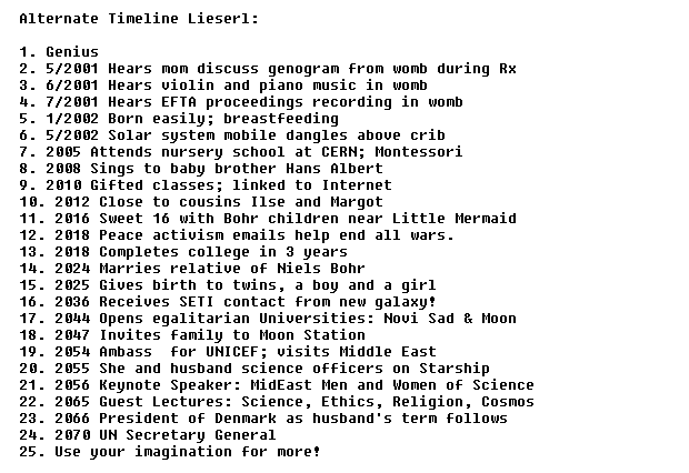 Alternate Timeline Lieserl